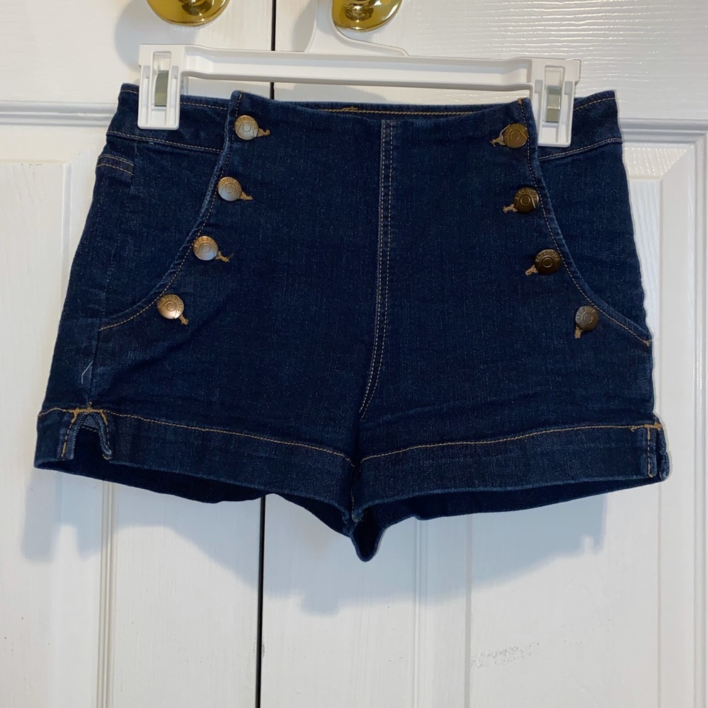 Blue Spice, size 3 Jean shorts.